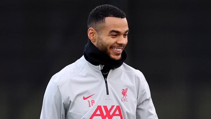 Cody Gakpo all smiles in training for Liverpool 